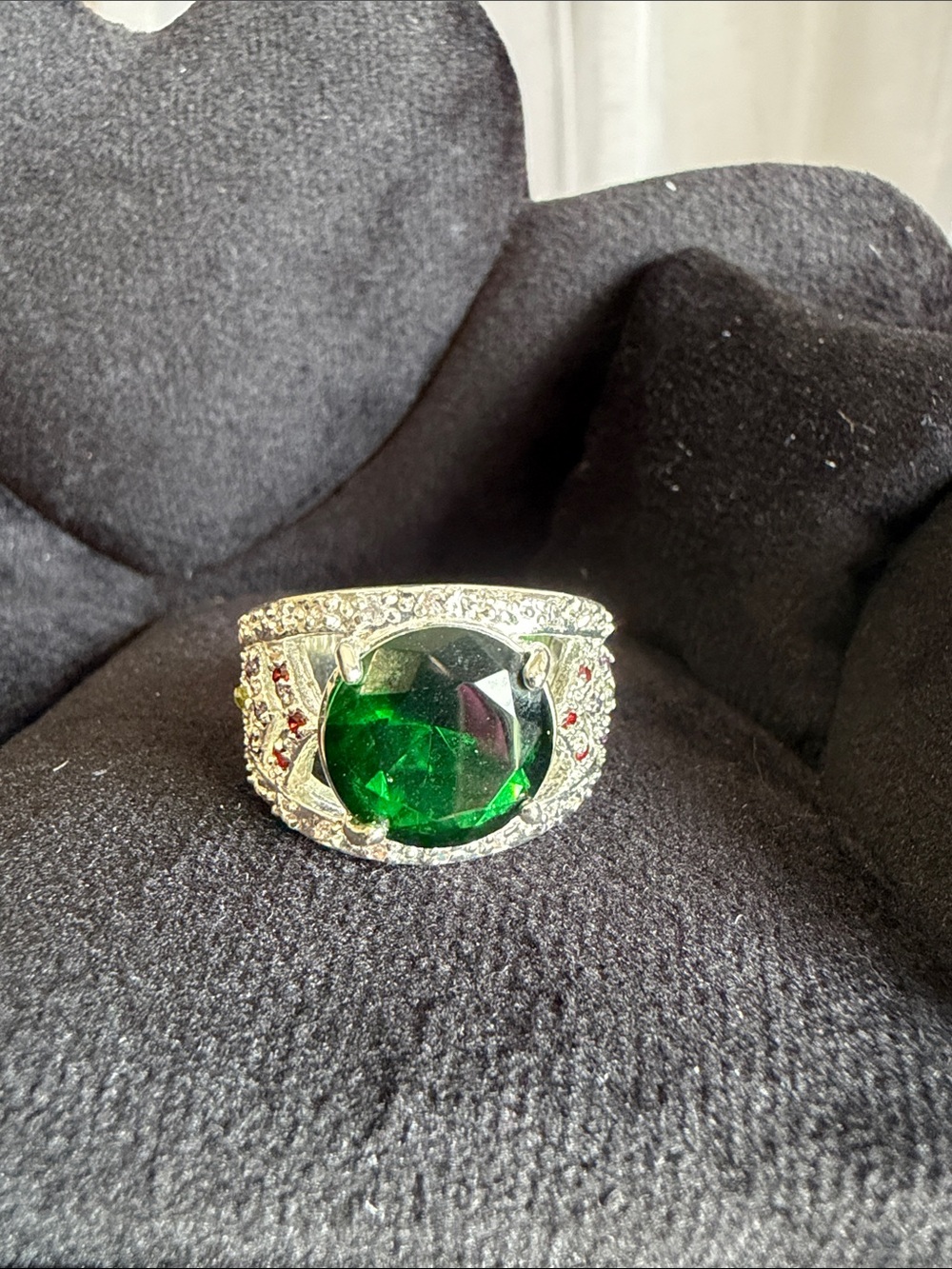 Emerald Green Crystal Statement Ring - Women Jewelry
